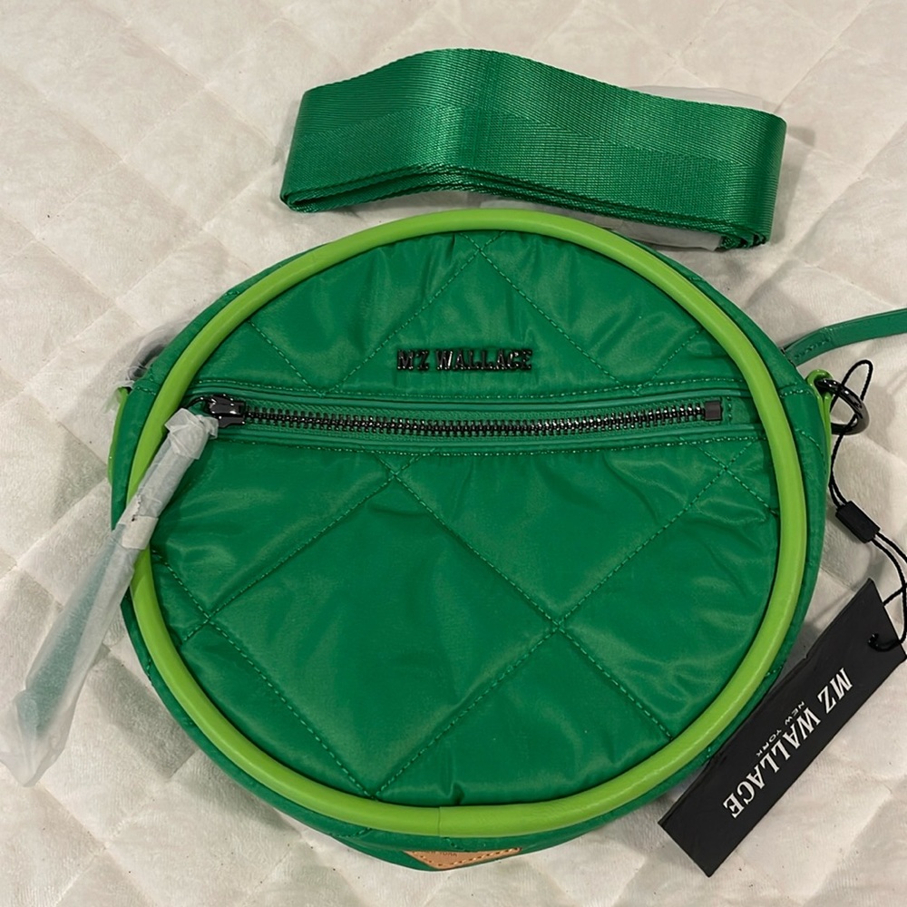 NWT MZ Wallace Tambourine Med Grass Crossbody